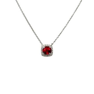 Ruby Gemstone Pendant Necklace